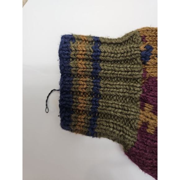 VINTAGE Van Heusen 417 AZTEC South Western Mens Sweater 90s HAND KNITTED - Picture 3 of 8